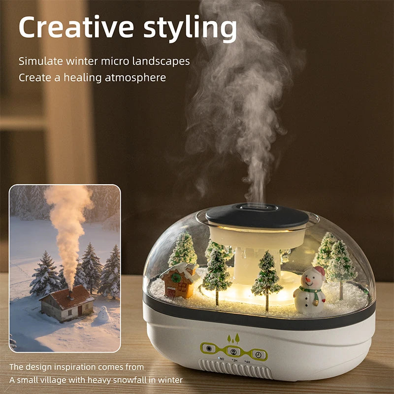 Humidificateur Pluie Déco 400ml — Veilleuse & Diffuseur Brume Maison