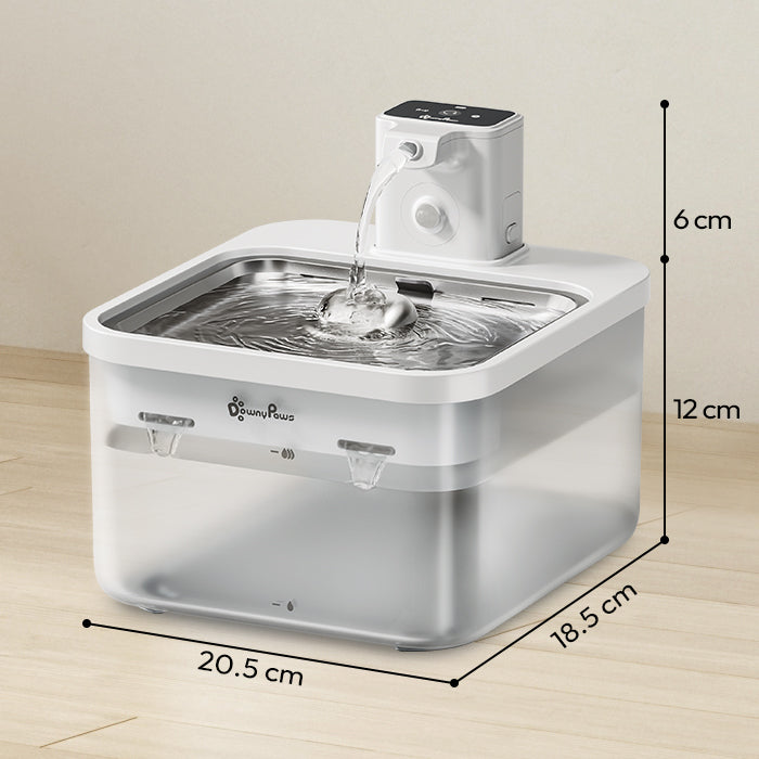 Fontaine Inox Chat Sans Fil — 2,5L Batterie 4000mAh | Acier Inoxydable